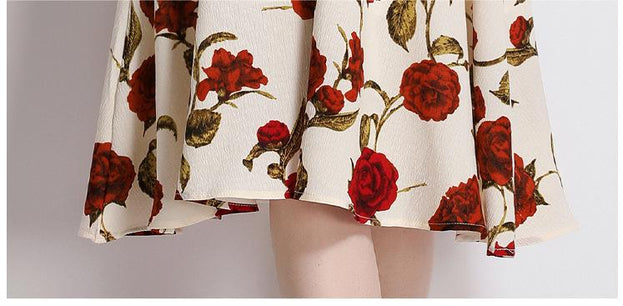 Neckline Print Dress