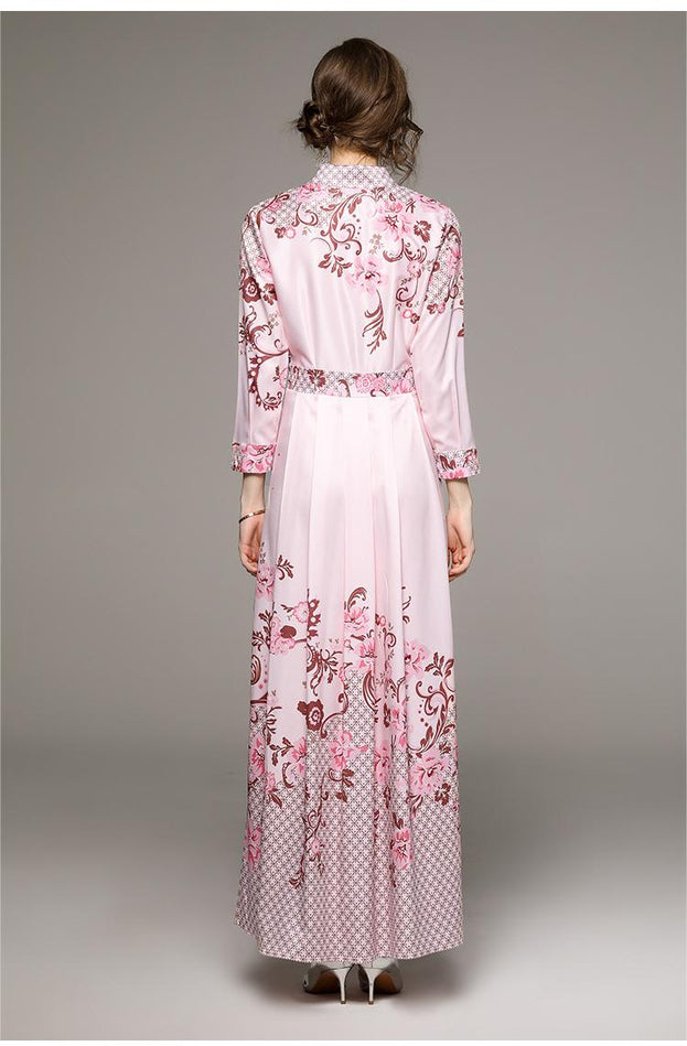 Fashion All-in-One Collection Waist Slimming Positioning Printed Dress