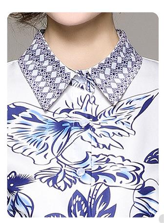 Fashion All-in-One Collection Waist Slimming Positioning Printed Dress