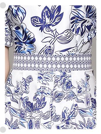 Fashion All-in-One Collection Waist Slimming Positioning Printed Dress