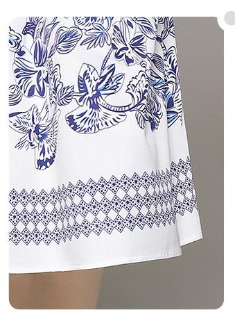 Fashion All-in-One Collection Waist Slimming Positioning Printed Dress