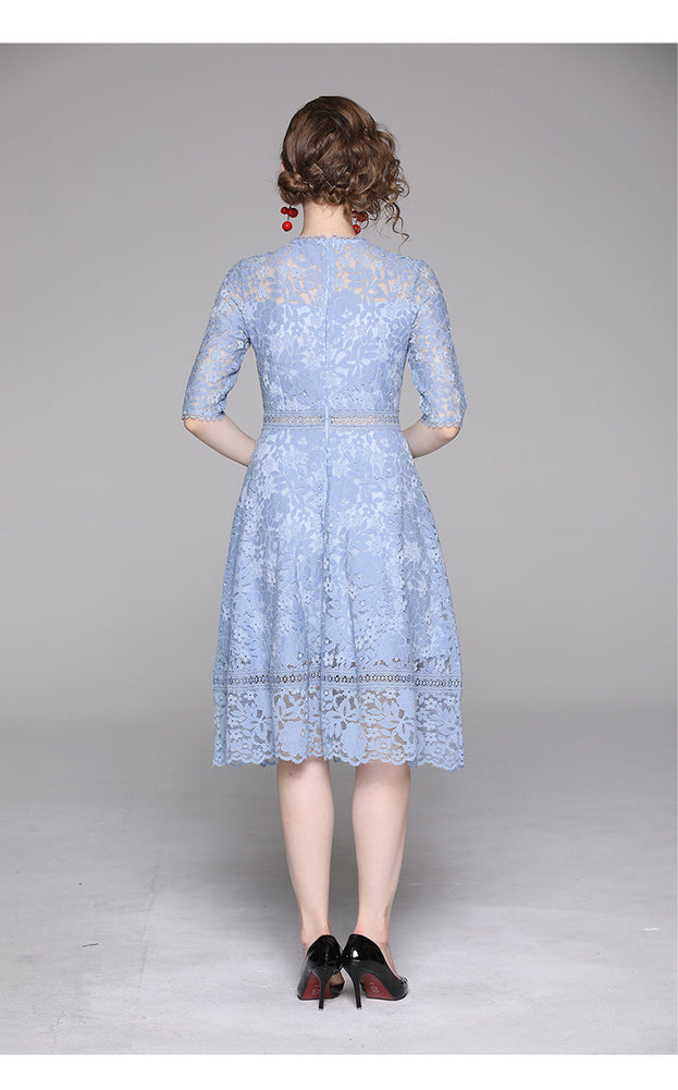 Solid Color Slim Dress