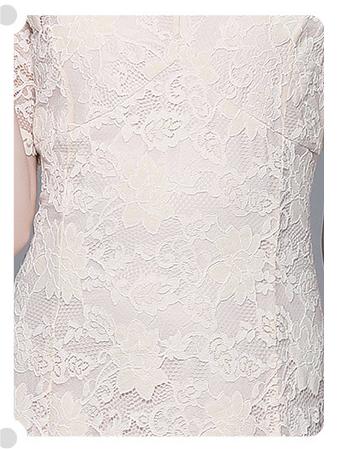 Temperament Retro V-Neck Big Swing Long Hook Flower Hollowed Out Lace Dress