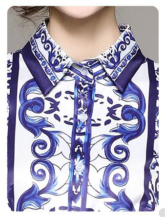 Fashion All-in-One Collection Waist Slimming Positioning Printed Dress with Belt
