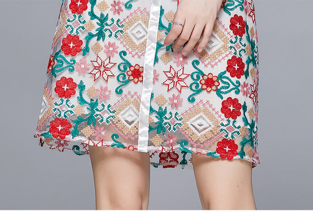 Floral Embroidered Dress