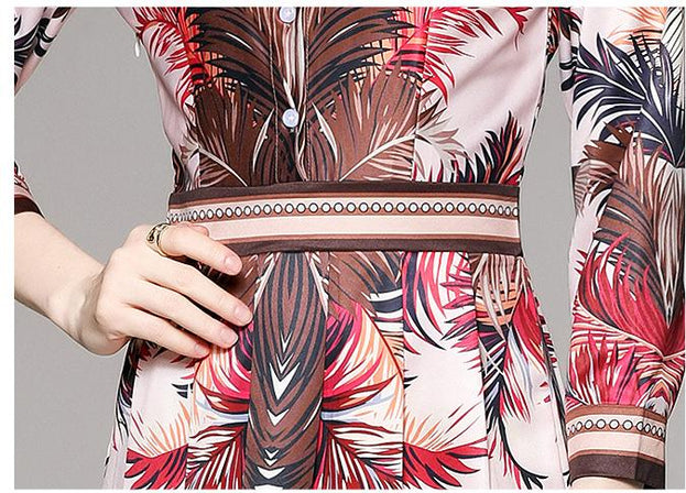 Fashion Waist Slimming Positioning Print with Belt