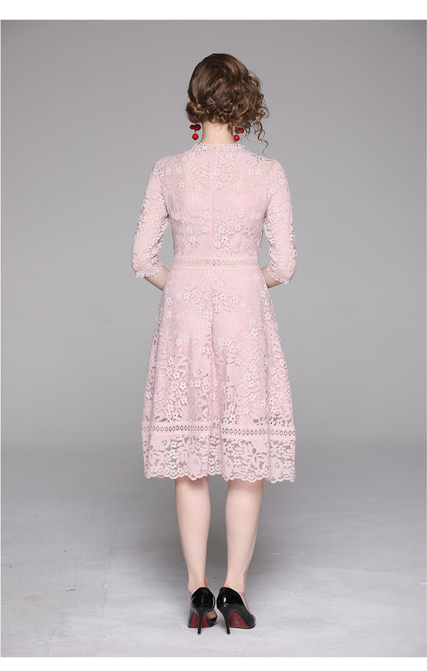 Solid Color Slim Dress
