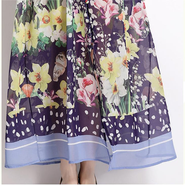 V-Neck Chiffon Dress