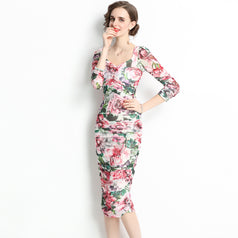 Vintage Printed Dress