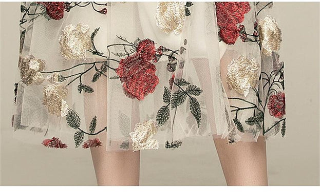 Mesh Skirt and Knitted Half Sleeve Leggings