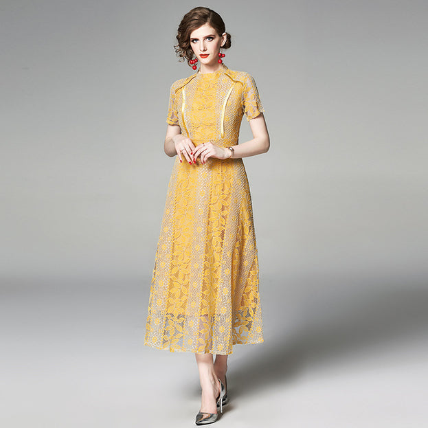 Vintage Patchwork Lace Dress