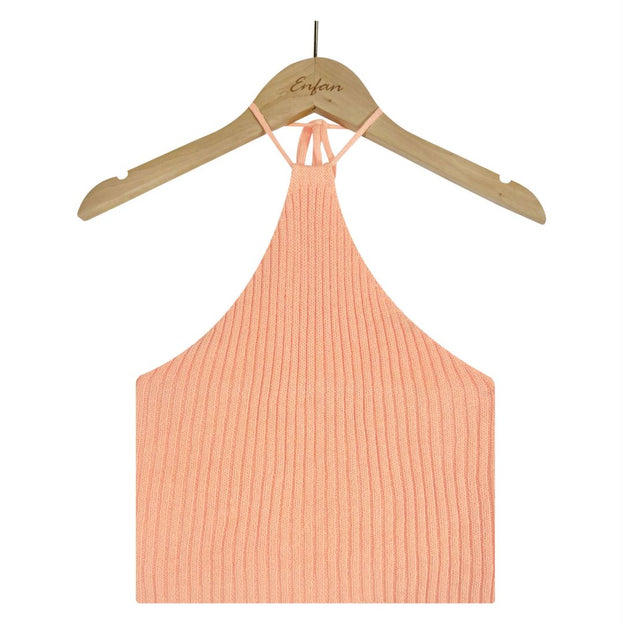 Women's Halter Neck Halter Solid Color Fashion Sexy Knitted Sweater