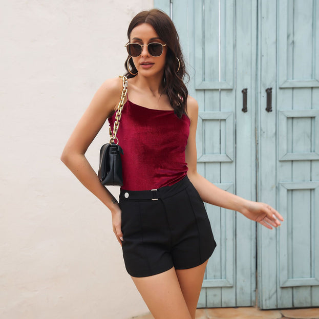 Velvet Camisole Women's Retro Bottoming Top