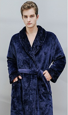 Coral Fleece Bathrobe Flannel Ladies Pajamas