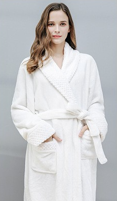 Coral Fleece Bathrobe Flannel Ladies Pajamas