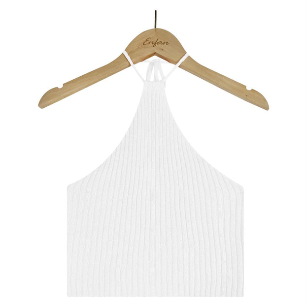 Women's Halter Neck Halter Solid Color Fashion Sexy Knitted Sweater