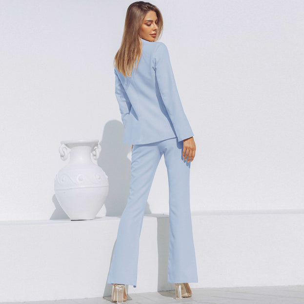 Professional Suit Trousers 2023 Autumn and Winter New OL Large Lapel Two-Piece Suit Women's Clothing