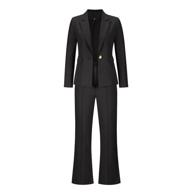 Professional Suit Trousers 2023 Autumn and Winter New OL Large Lapel Two-Piece Suit Women's Clothing