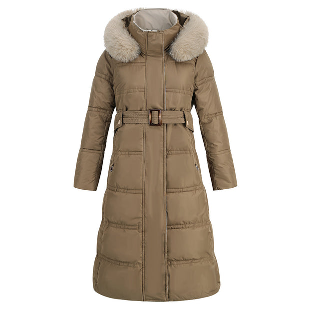Women Slim Fit Mid Length Down Padded Jacket