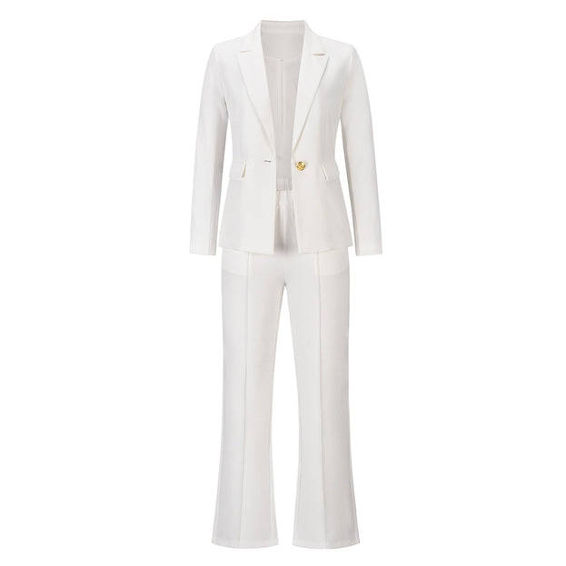 Professional Suit Trousers 2023 Autumn and Winter New OL Large Lapel Two-Piece Suit Women's Clothing