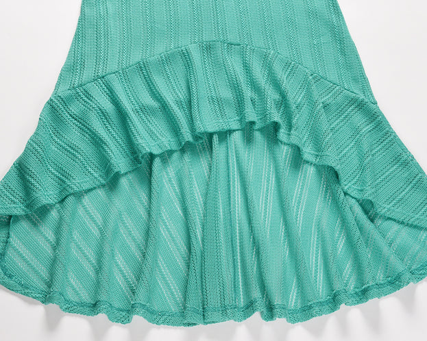 Summer New v-Neck Sexy Summer Beach Hollow Belt Dress