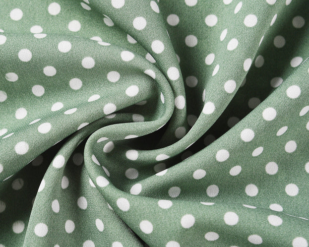 Polka Dot Waist Slimming Sleeveless Vest Dress V-Neck Temperament Button Short Skirt