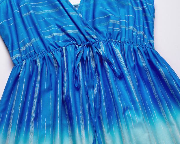 Summer New Tie-Dye Suspender Skirt Slim Temperament Gradient Color Dress